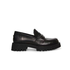 Steve Madden LAWRENCE BLACK LEATHER Loafers